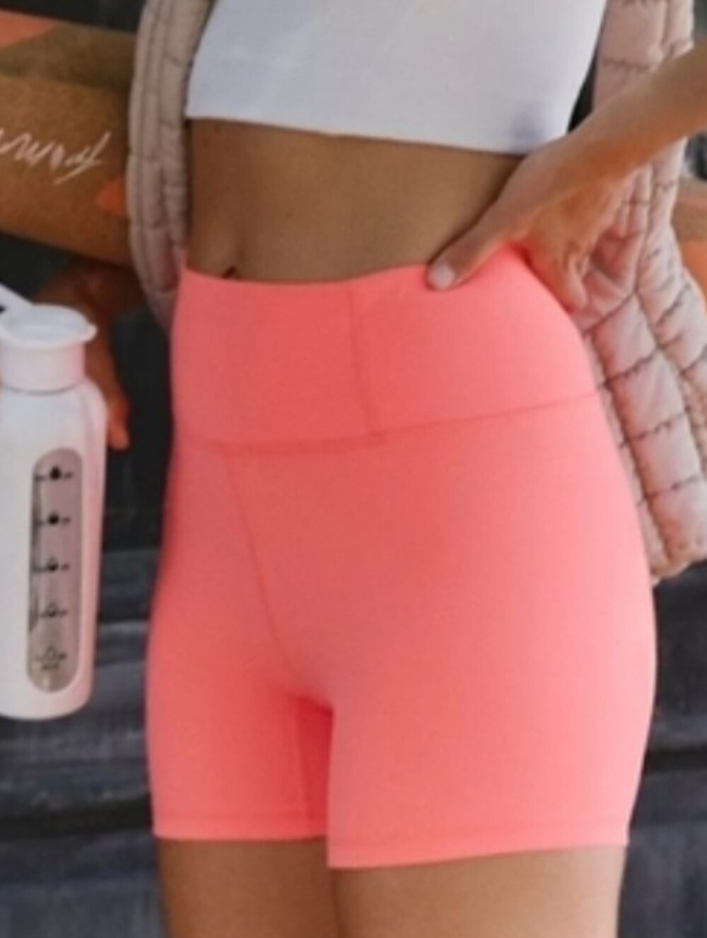 Free People Movement Never Better 5” Bike Shorts Neon Coral NWT. Size Sm & Lrg